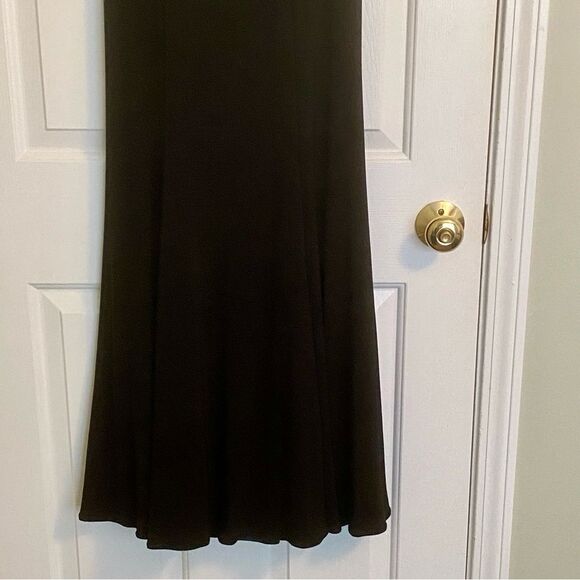 Sherri Hill Black Crystal Backless Holiday Formal Evening Gown Lined Size 4 - Picture 13 of 15